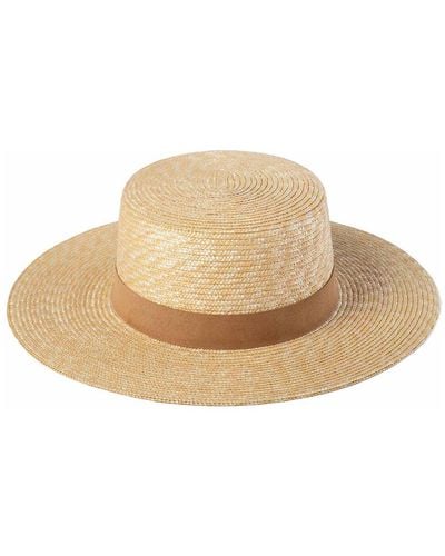 Lack of Color The Spencer Boater Straw & Suede Hat - Natural
