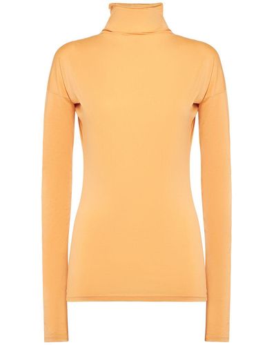 Lemaire Cotton Jersey Top - Orange