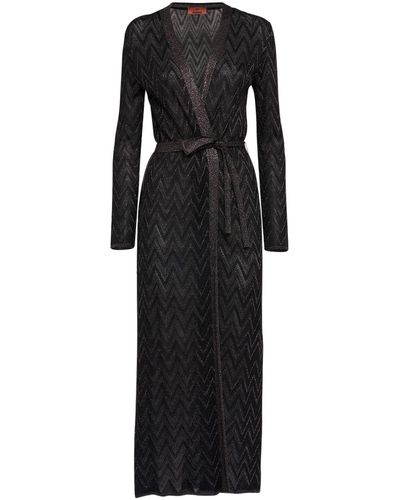 Missoni Zig Zag Jacquard Sequined Long Dress - Black