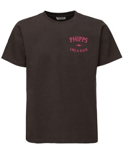 Phipps オーガニックコットンジャージーtシャツ - ブラウン