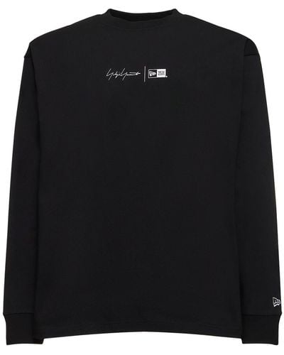 Yohji Yamamoto Camiseta de algodón - Negro