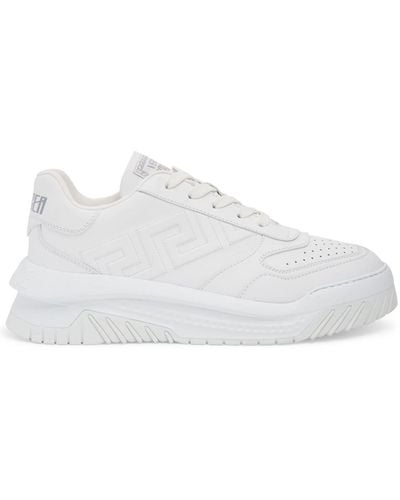 Versace Leather Trainers - White
