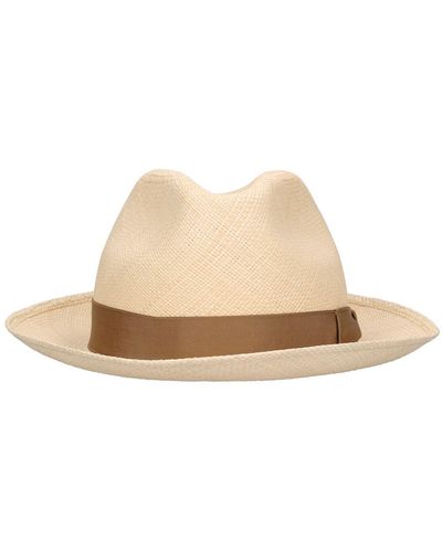Borsalino Federico 6cm Brim Straw Panama Hat - Natural