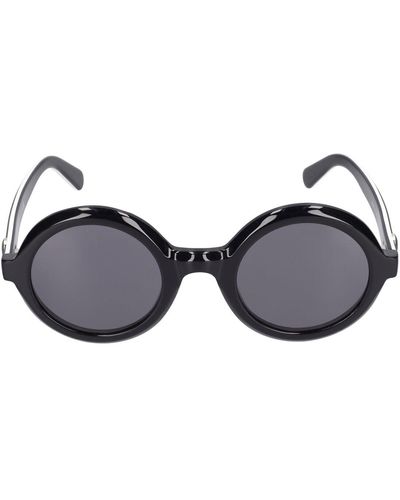 Moncler Orbit Acetate Round Sunglasses - Black
