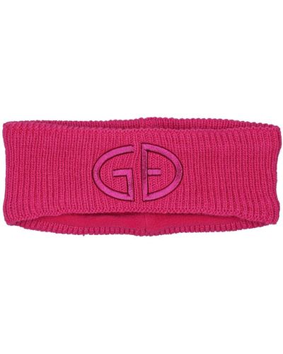 Goldbergh Logo Embroidered Wool Blend Headband - Pink
