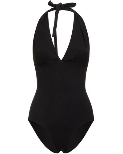 ISOLE & VULCANI Seamless Jersey One Piece Swimsuit - Black
