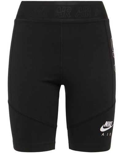 Nike Short Cycliste En Jersey De Coton À Logo - Noir