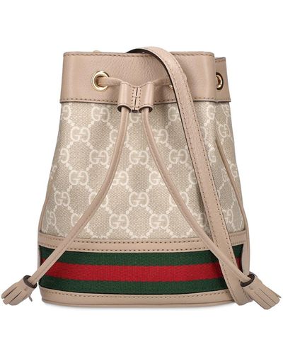 Gucci Mini Ophidia Gg Supreme Bucket Bag - Natural
