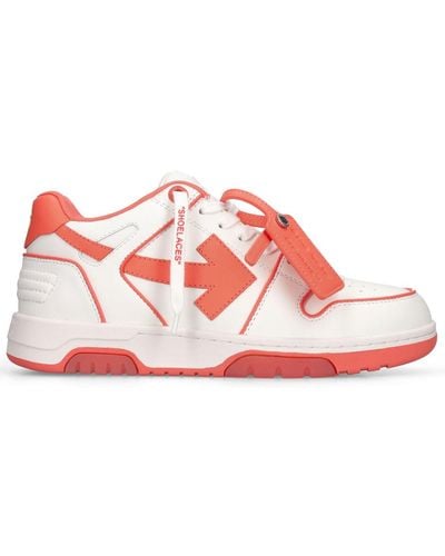 Off-White c/o Virgil Abloh 30mm Out Of Office Leather Trainers - Red