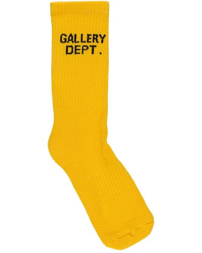 GALLERY DEPT. Calcetines De Algodón Con Logo - Amarillo