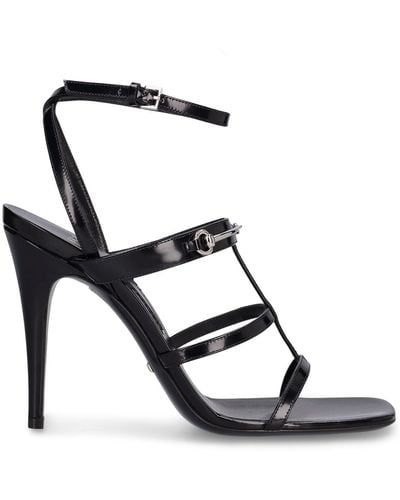 Gucci Heeled Sandals In Leather, - Black