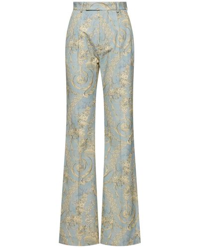 Vivienne Westwood Ray Cotton Jacquard Flared Pants - Green