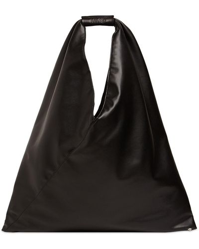 MM6 by Maison Martin Margiela Medium Japanese Faux Leather Tote Bag - Black