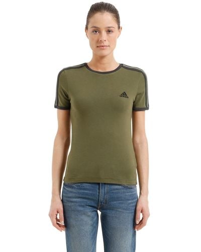 Yeezy T-shirt In Jersey Di Cotone Baby Fit - Verde