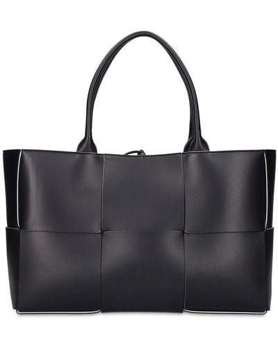 Bottega Veneta Arco Medium Leather Tote Bag - Black