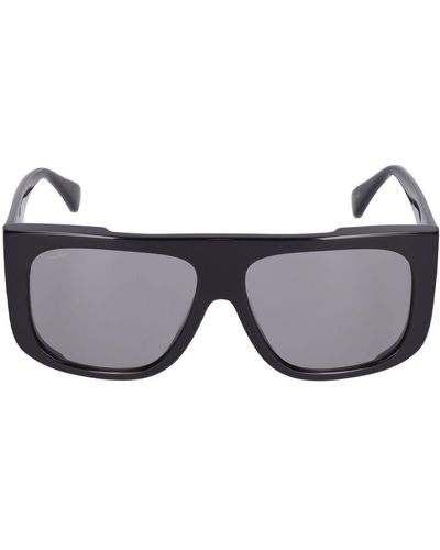 Max Mara Eileen Squared Acetate Sunglasses - Gray