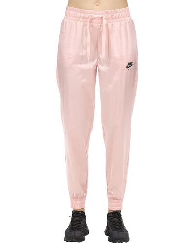 Nike Pantalones De Satén - Rosa