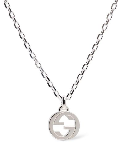Gucci Interlocking G Sterling Necklace - Metallic