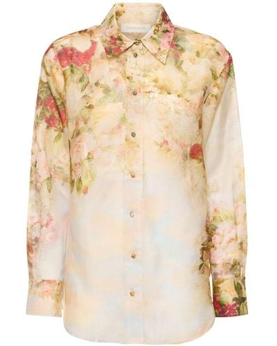 Zimmermann Camicia Rosy con stampa - Neutro