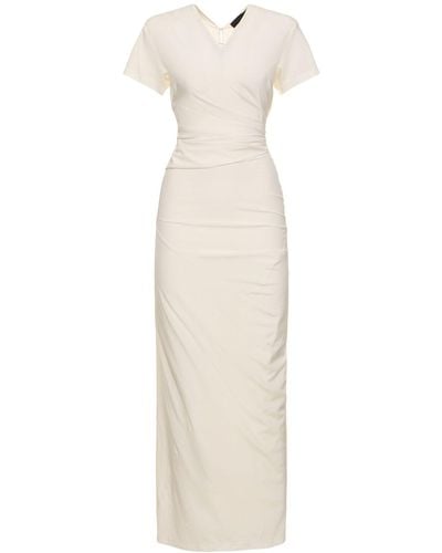 Proenza Schouler Sidney Viscose Blend Long Dress - White