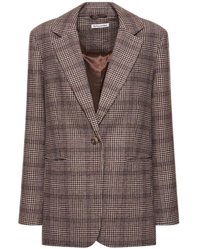 Reformation The Classic Relaxed Wool Blend Blazer - Brown