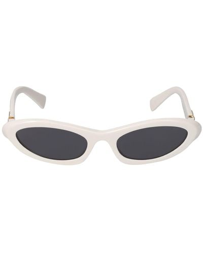 Miu Miu Gafas de sol cat-eye de acetato - Blanco