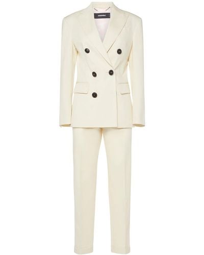 DSquared² Cotton Twill Suit - Natural