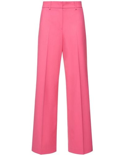 MSGM Pantaloni in lana stretch - Rosa