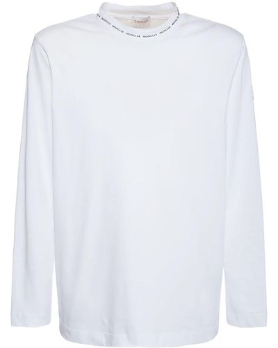 Moncler Cotton Long Sleeved T-shirt - White