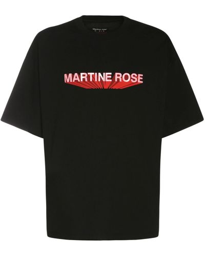 Martine Rose T-shirt Aus Baumwolljersey Mit Logodruck - Schwarz