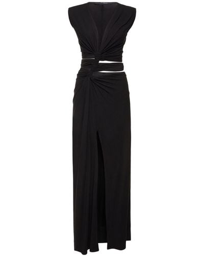 Sid Neigum Bamboo Jersey Cutout Long Dress - Black