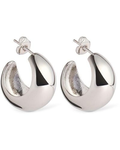 Isabel Marant Shiny Crescent Hoop Earrings - White