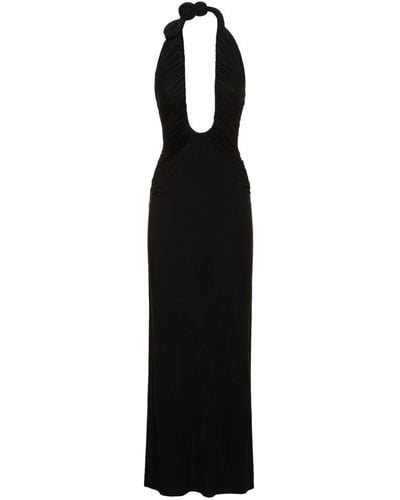 Magda Butrym U-Wire Cutout Jersey Long Dress - Black