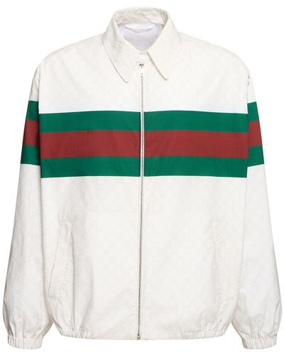 Gucci Jacke Aus Baumwolle Mit Webdetails " 1921" - Weiß