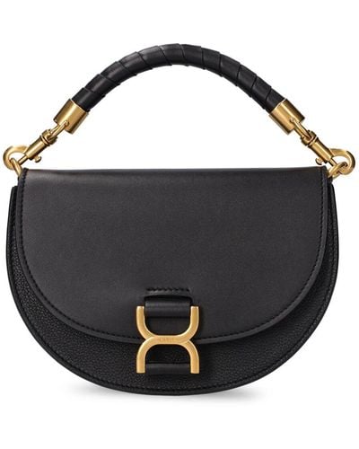 Chloé Marcie Leather Top Handle Bag - Black