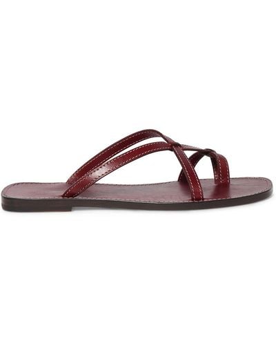 The Row Link Leather Sandals - Brown