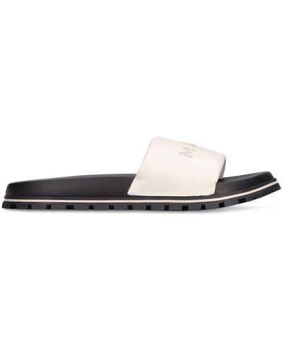 Marc Jacobs Leather Slide Sandals - White
