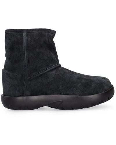 Bottega Veneta Snap Leather Ankle Boots - Black
