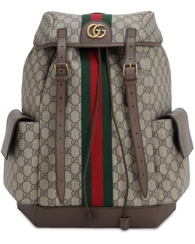Gucci Ophidia Gg Supreme Coated Backpack - Gray