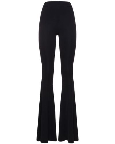 ANDAMANE peggy Maxi Flared Jersey Trousers - Black
