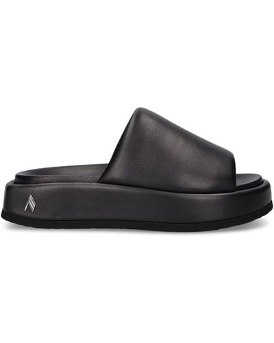 The Attico Sandalias planas de piel mm - Negro