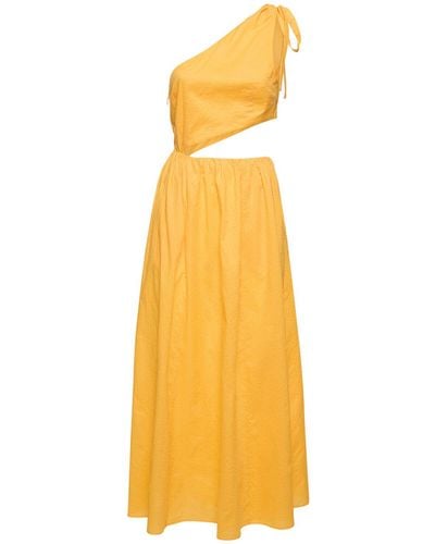Marysia Swim Vestido maxi con un hombro - Amarillo