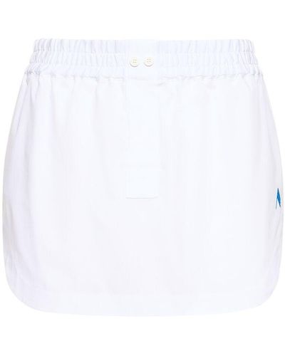 The Attico Minifalda de popelina de algodón - Blanco