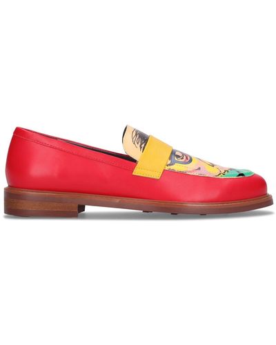 Kidsuper Portrait Painted Loafers - Red
