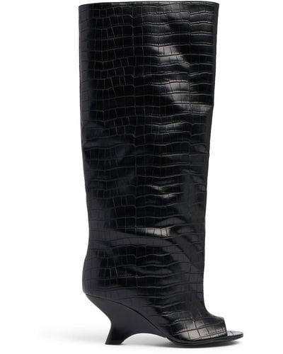 Gia Borghini Ninette Faux Leather Boots - Black