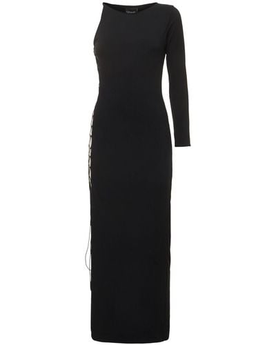 Leslie Amon Allegra Jersey Maxi Dress - Black