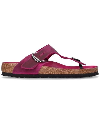 Birkenstock Gizeh Python Microfiber Sandals - Purple