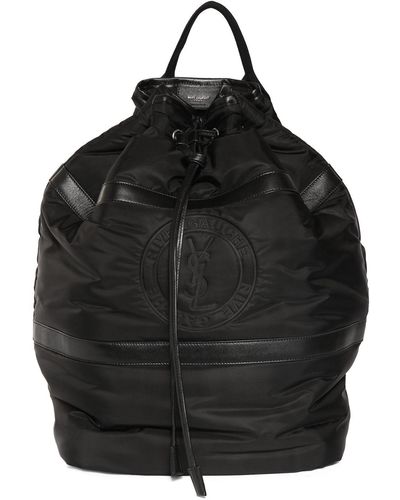 Saint Laurent Rive Gauche Sling Tech & Leather Bag - Black