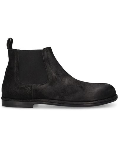 Mattia Capezzani Reverse Leather Chelsea Boots - Black