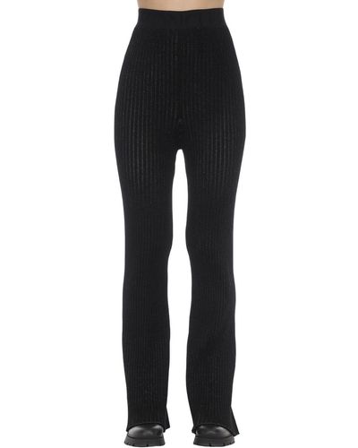Moncler Genius 1952 Flared Viscose Blend Tricot Trousers - Black